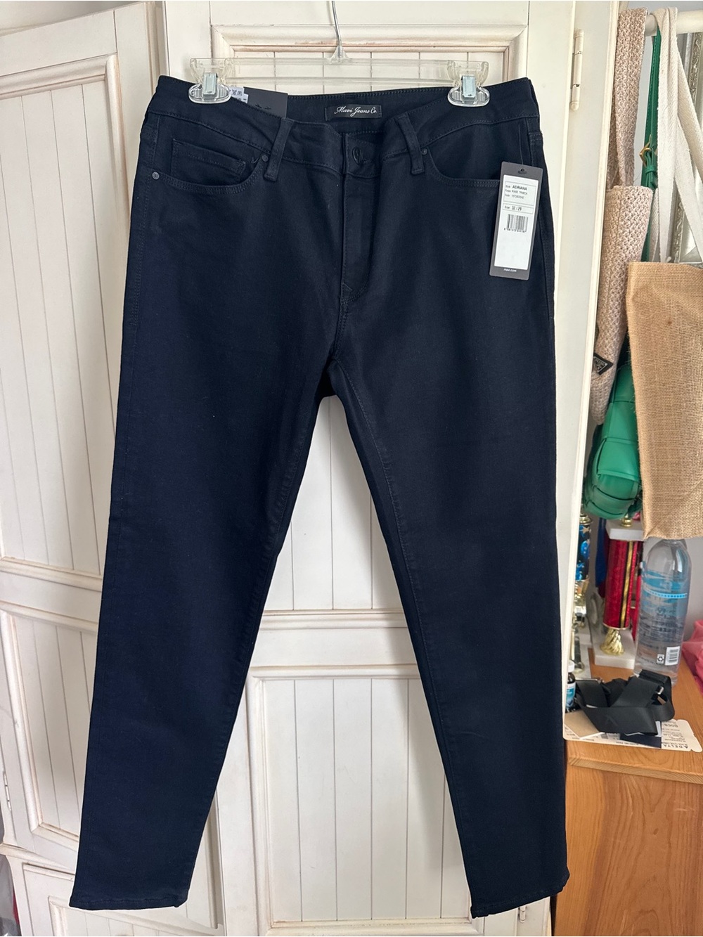 Mavi Adriana Mid Rise Super Skinny Jeans - Black